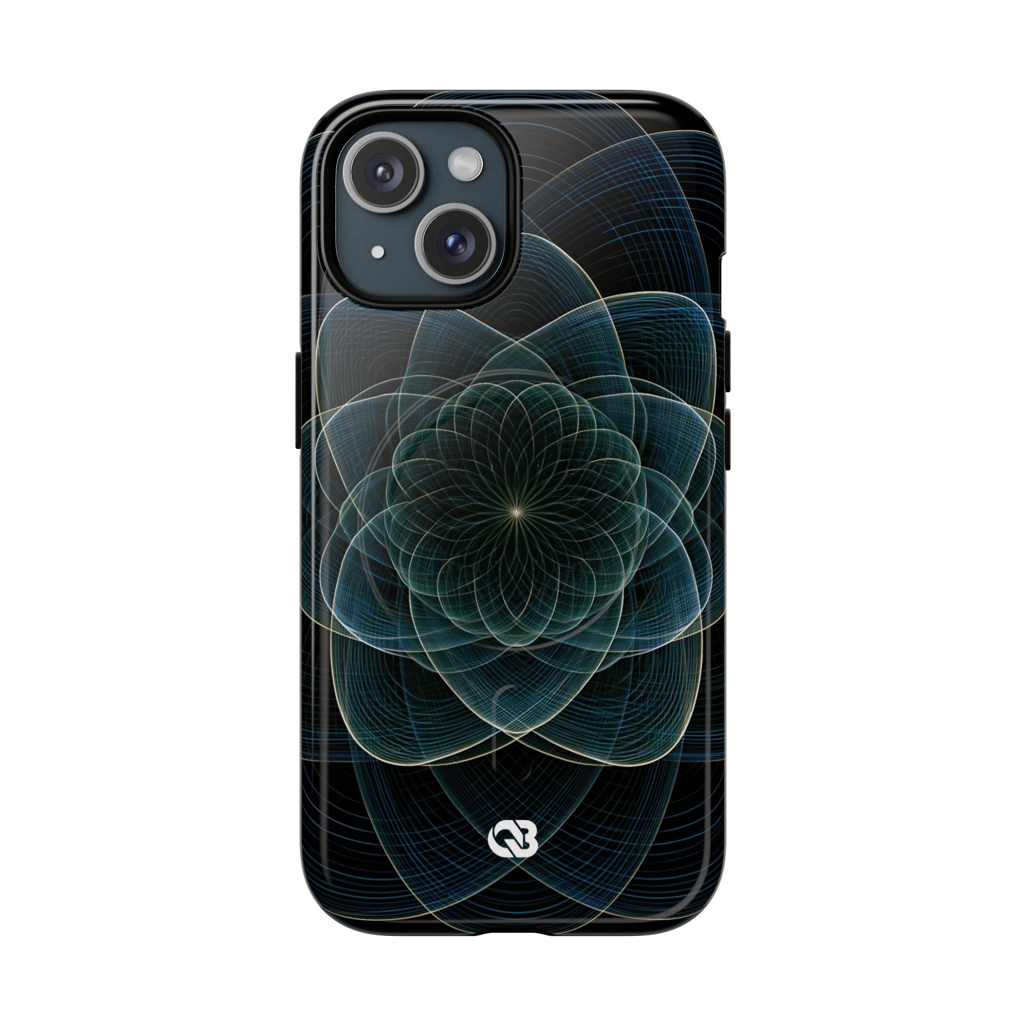 Blue Tough 2.0 Magsafe Phone Case for iPhone - Celestial Wireframe Bloom