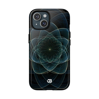 Blue Tough 2.0 Magsafe Phone Case for iPhone - Celestial Wireframe Bloom