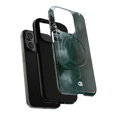 Misty Pine Reflections · Tough 2.0 Magnetic Phone Case for iPhone · Green