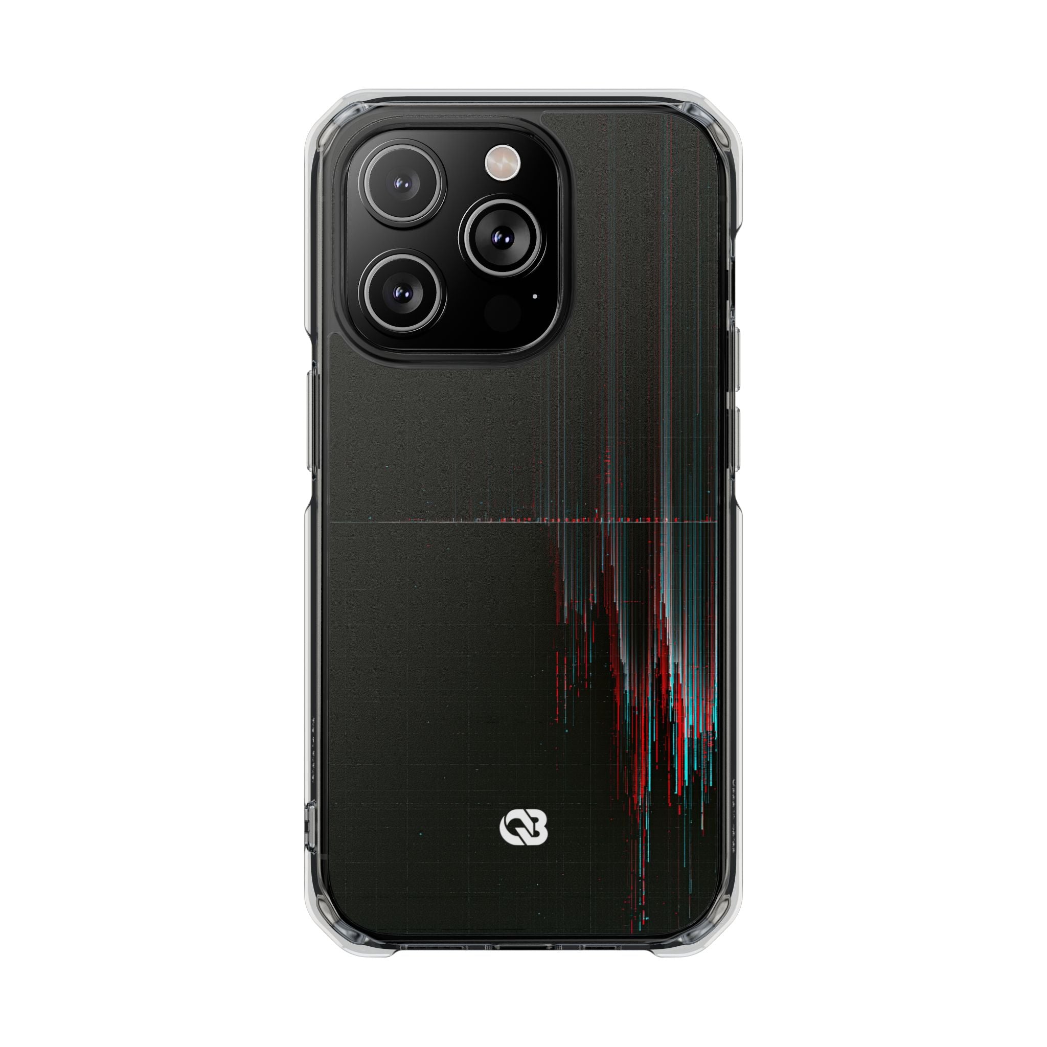 Black Impact MagSafe Phone Case for iPhone - Corrupted Data Stream