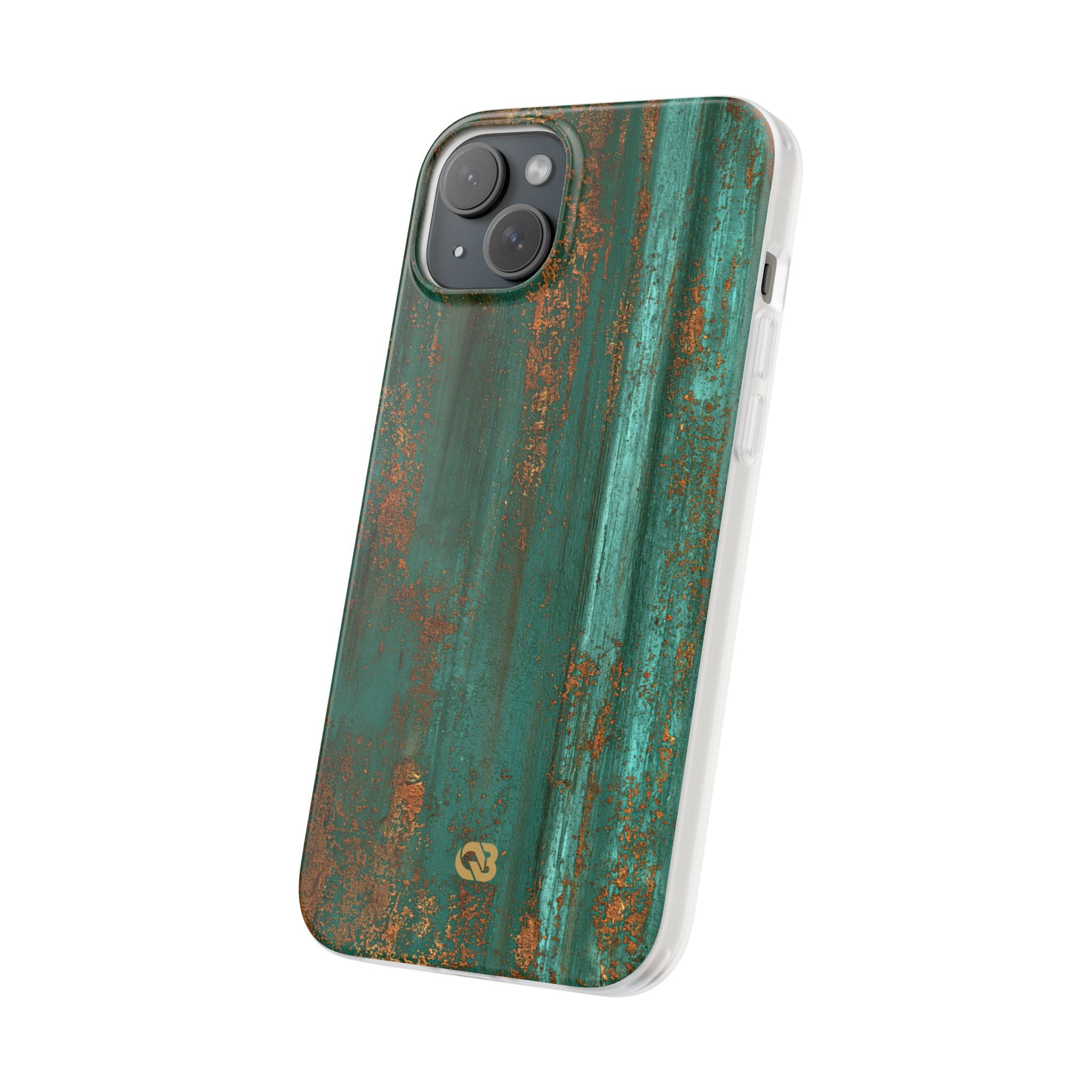 Teal Lite Phone Case for iPhone - Verdigris Copper Siding