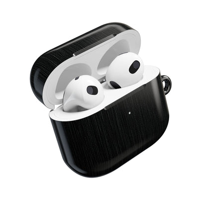 Obsidian Brushed Steel · Hard Case for AirPods & AirPods Pro · Black
