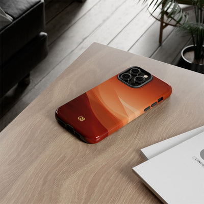 Orange Tough Phone Case for iPhone - Crimson Dune Gradient