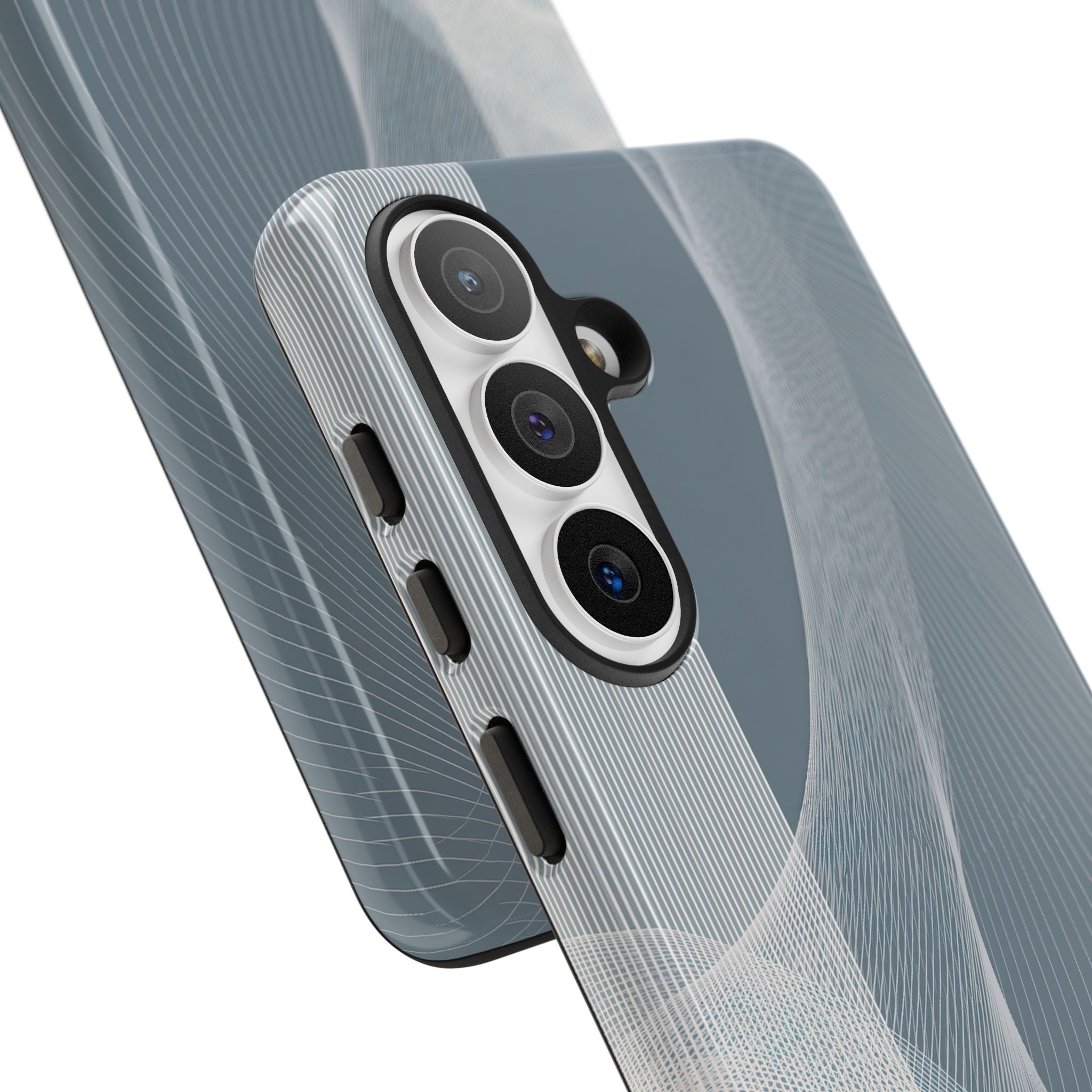 Grey Tough Phone Case for Samsung - Slate Mesh Horizon