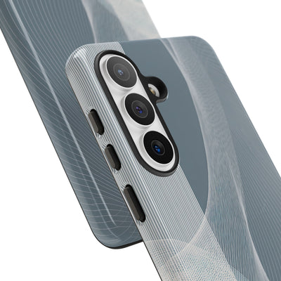 Grey Tough Phone Case for Samsung - Slate Mesh Horizon