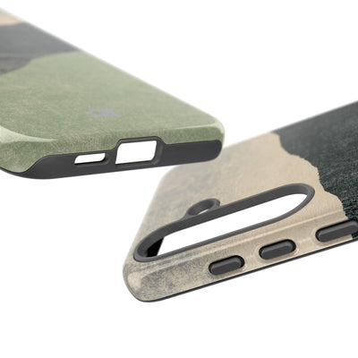 Green Tough Phone Case for Samsung - Moss Ridge Grain