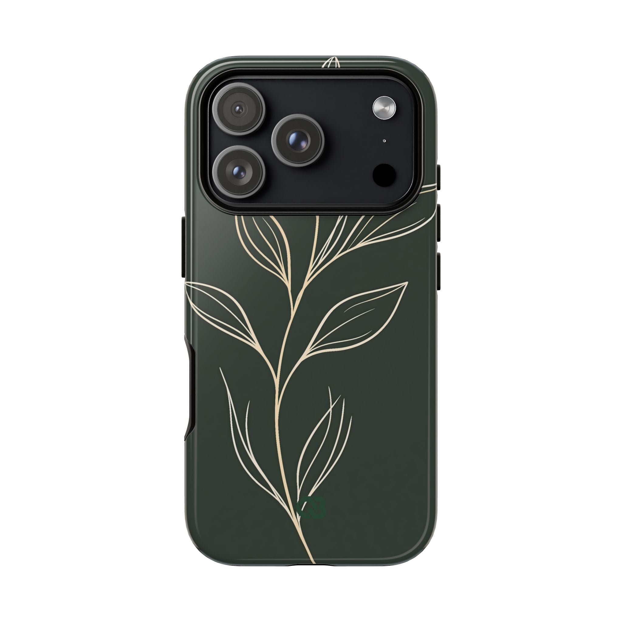 Green Tough Phone Case for iPhone - Deep Moss Willow