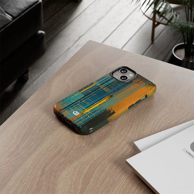 Cyber Glitch Stream · Tough Phone Case for iPhone · Teal