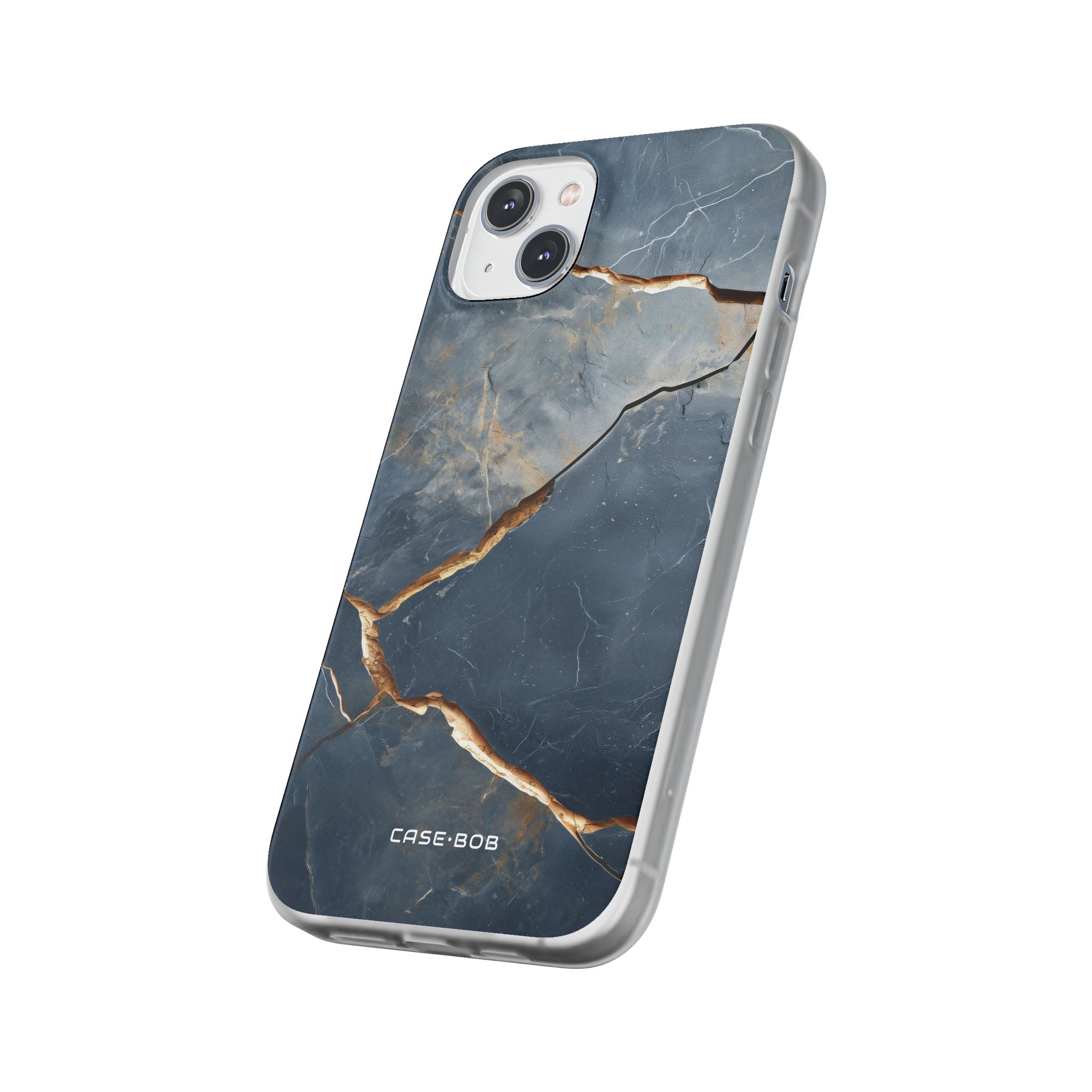 Jagged Vein Navy iPhone 14 Plus Case - Soft