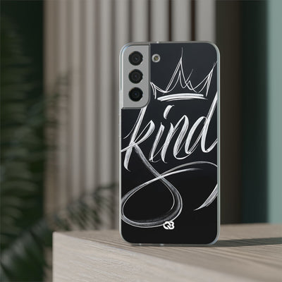 Noir Crown Script · Soft Custodia per Samsung