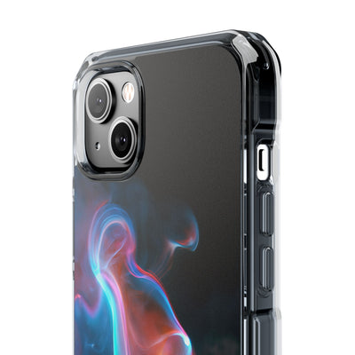 Neon Waveform · Clear Impact Magnetic Phone Case for iPhone · Black