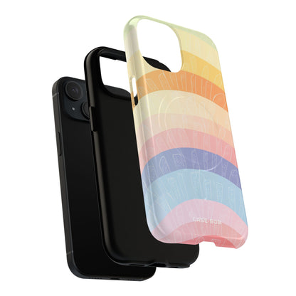 Pastell Regenbogen Bänder iPhone 15 Case - Tough+