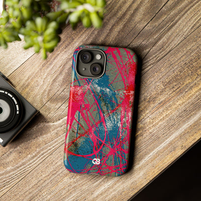 Neon Static Drip · Tough Phone Case for iPhone · Pink