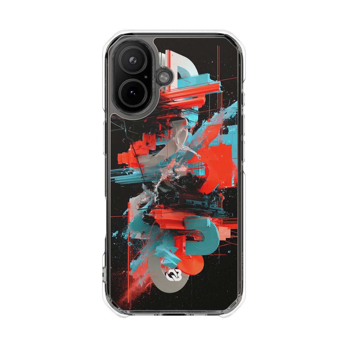 Fragmented Cyber Core · Clear Impact Magnetic Phone Case for iPhone ·  Black