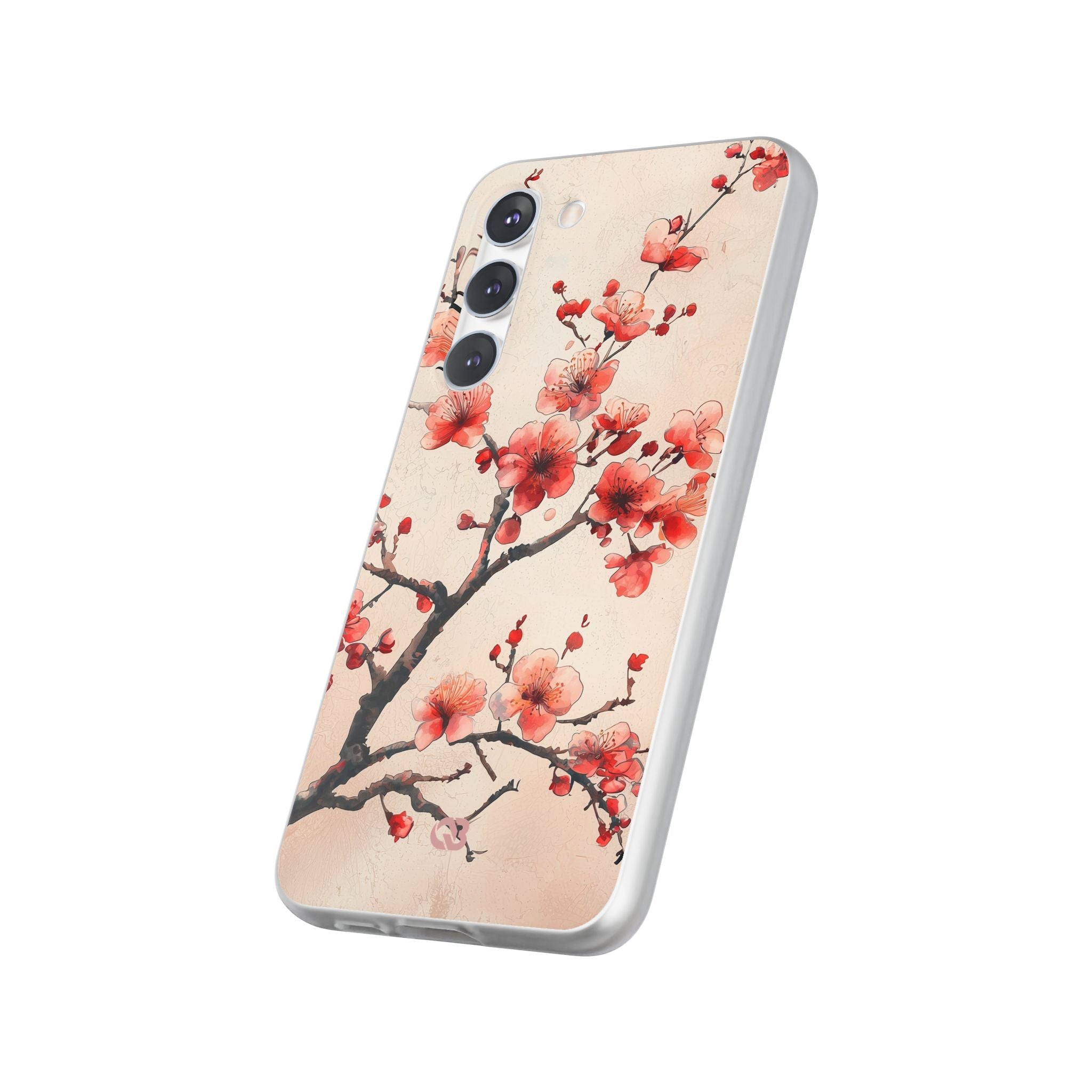 Crimson Silk Flora · Soft Phone Case for Samsung
