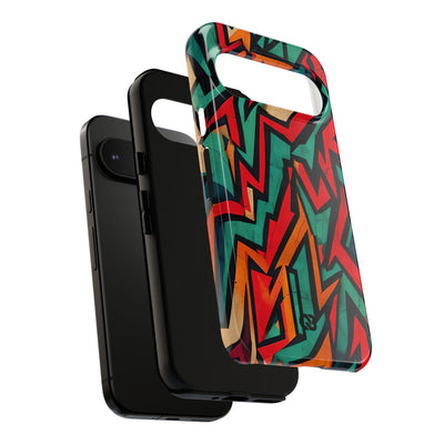 Jagged Teal Static · Tough etui na telefon dla Google Pixel