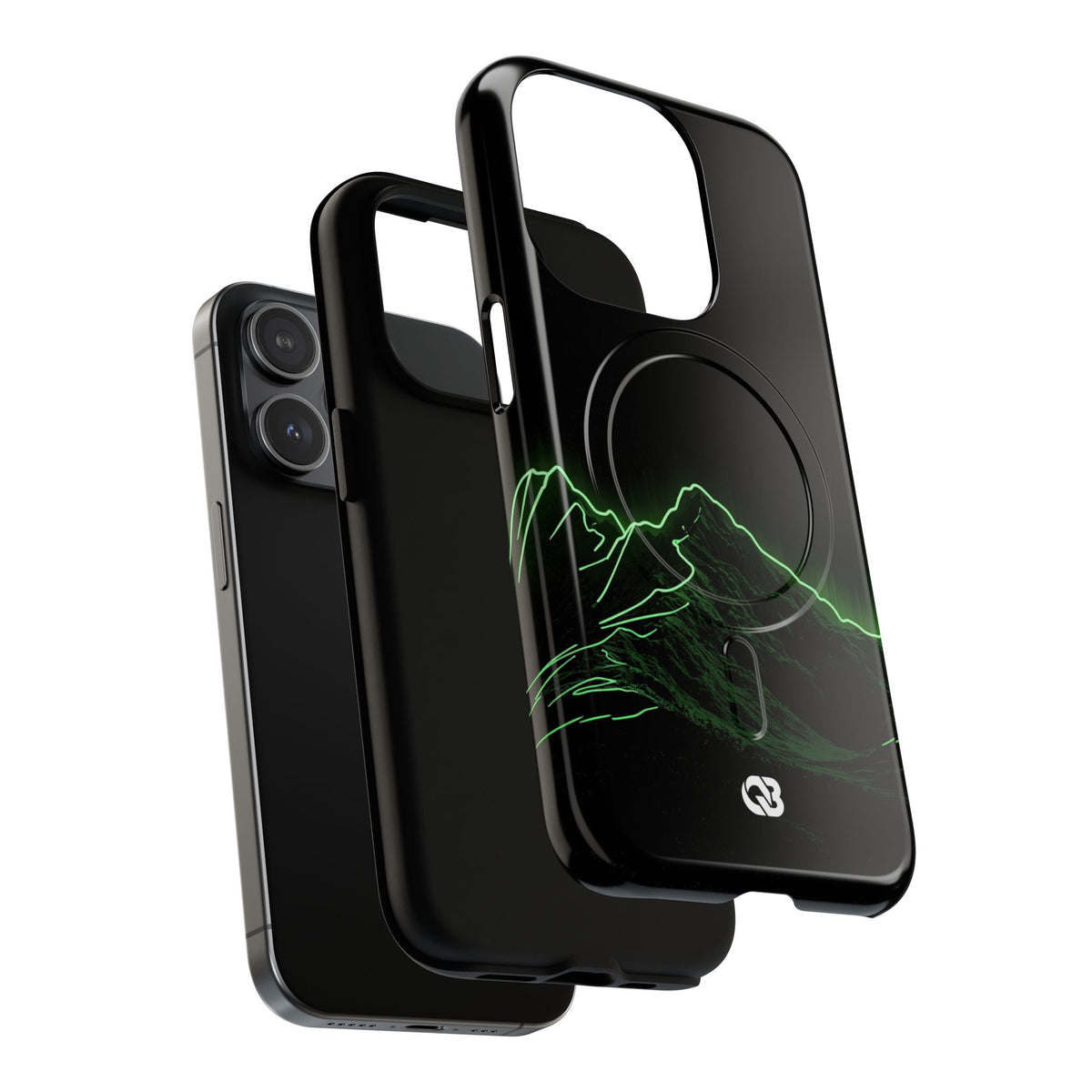 Nordic Mountain Contour · Tough 2.0 Magnetic Phone Case for iPhone · Black