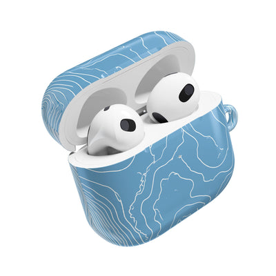 Glacial Basin Topo · Hard Case for AirPods & AirPods Pro · Blue