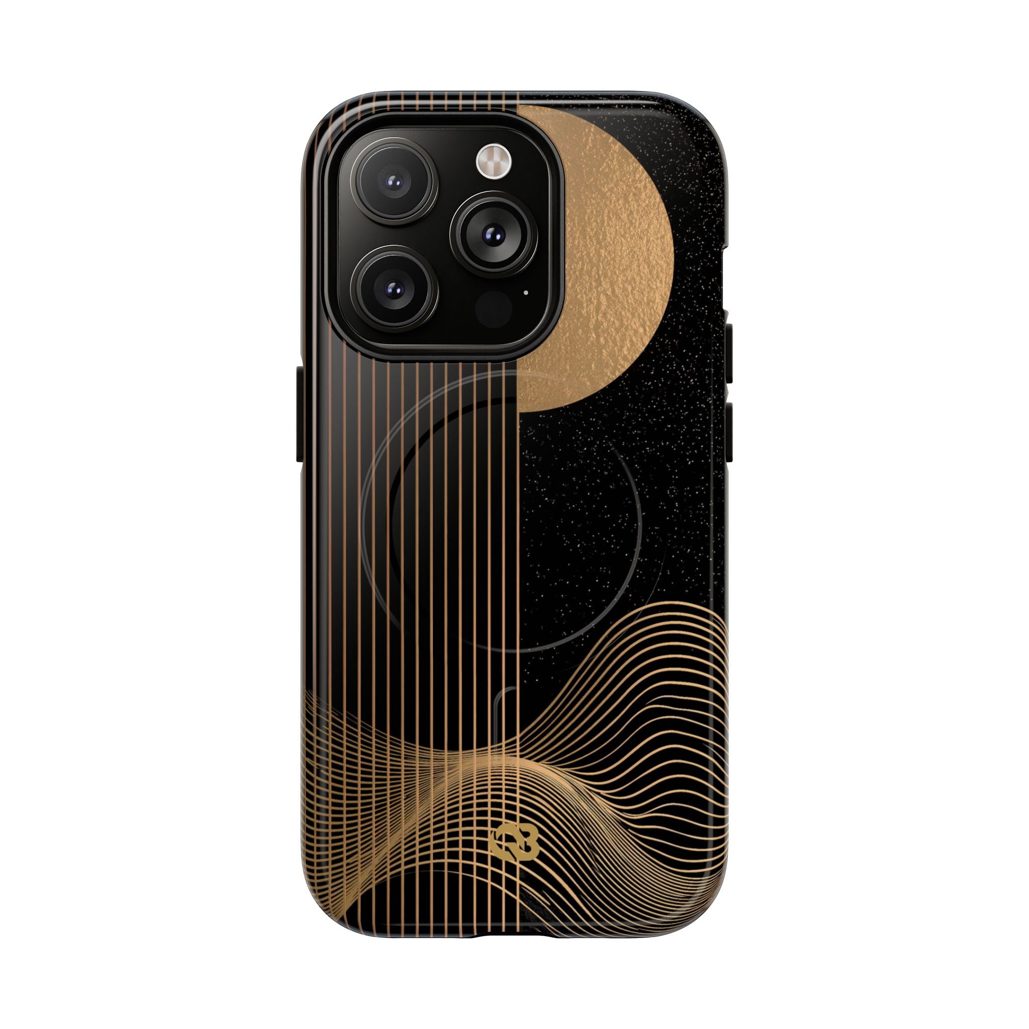 Gold Tough 2.0 Magsafe Phone Case for iPhone - Gilded Obsidian Dunes