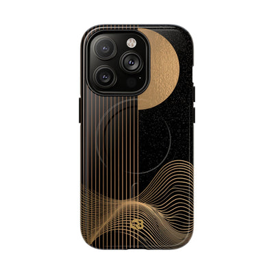 Gold Tough 2.0 Magsafe Phone Case for iPhone - Gilded Obsidian Dunes