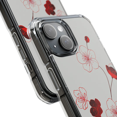 Red Impact MagSafe Phone Case for iPhone - Kyoto Ember Bloom