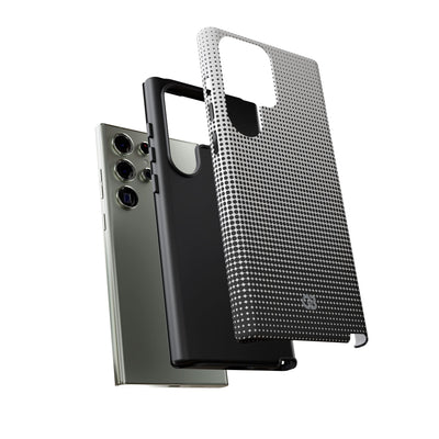 Black Tough Phone Case for Samsung - Obsidian Halftone Flux
