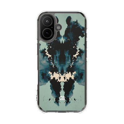Rorschach Ink Void · Clear Impact Magnetic Phone Case for iPhone ·  Black