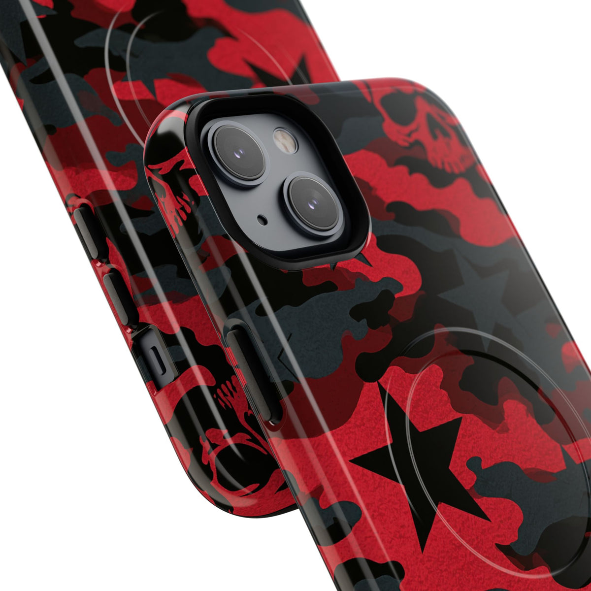Crimson Skull Camo · Tough 2.0 Magnetic Phone Case for iPhone · Red