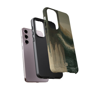 Beige Tough Phone Case for Samsung - Veridian Data Ridge