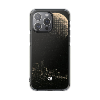 Lunar Metropolis Nocturne · Clear Impact Magnetic Phone Case for iPhone ·  Black