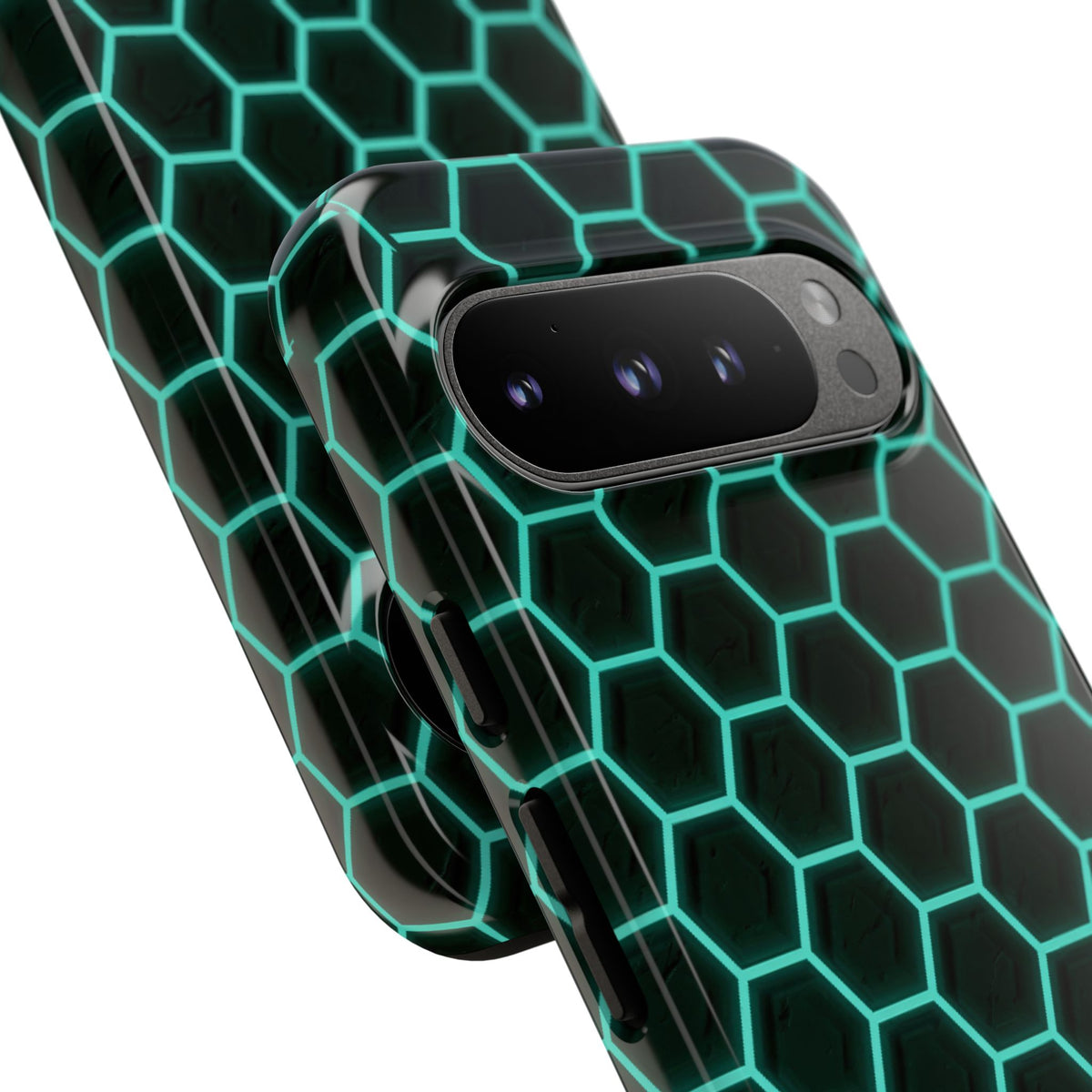 Neon Hex Spectrum · Tough Phone Case for Pixel ·  Teal