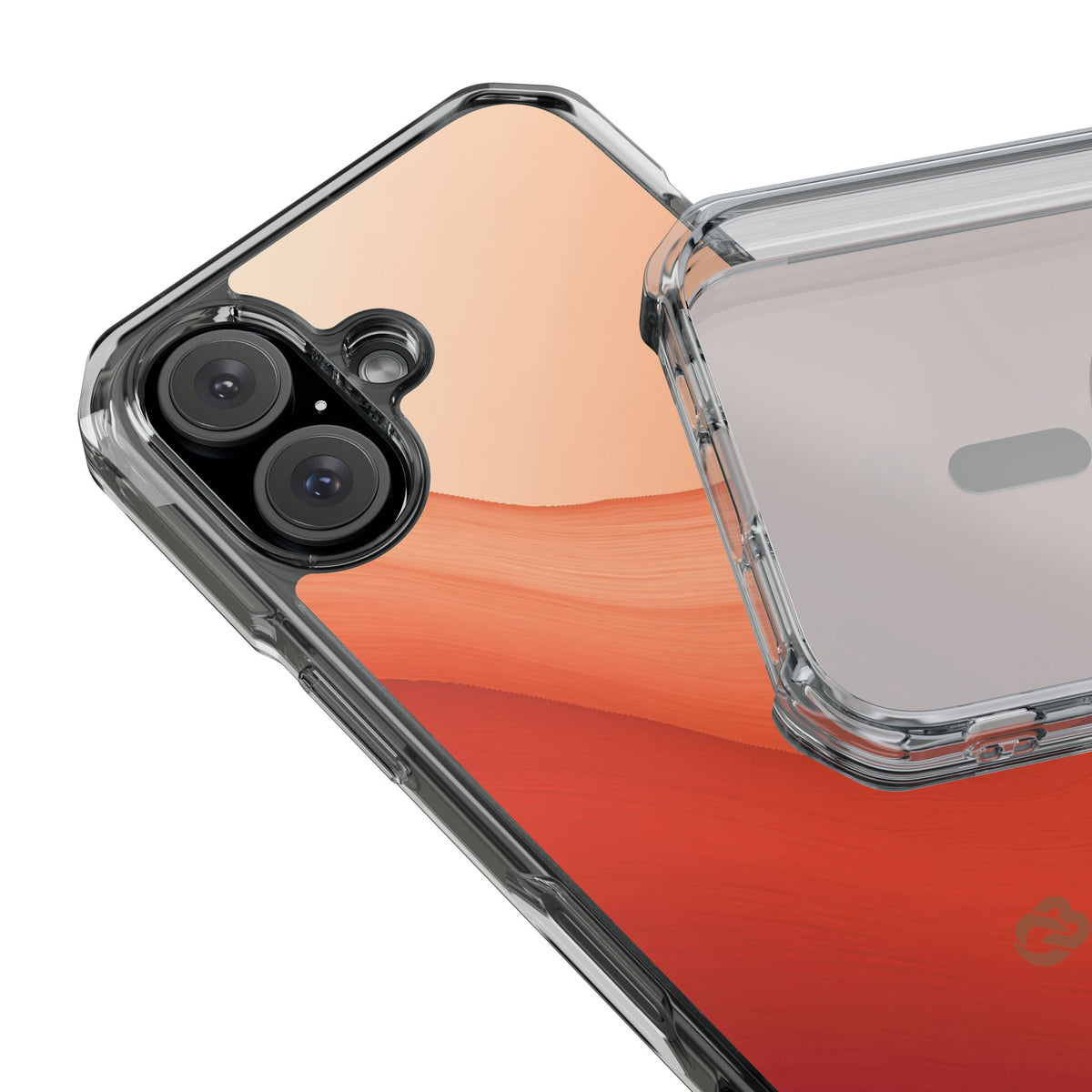 Terracotta Flow · Clear Impact Magnetic Phone Case for iPhone · Orange