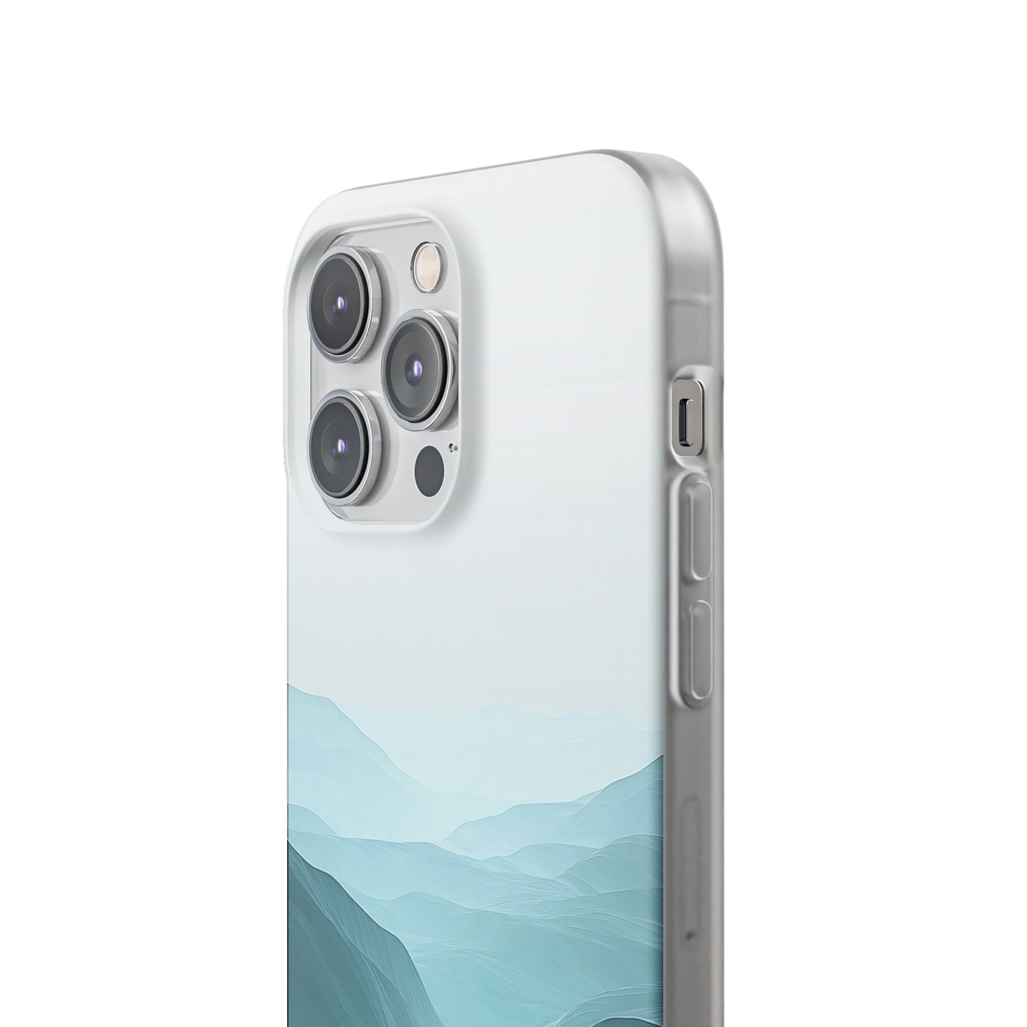 Teal Mist Mountains iPhone 14 Pro Max Case - Soft