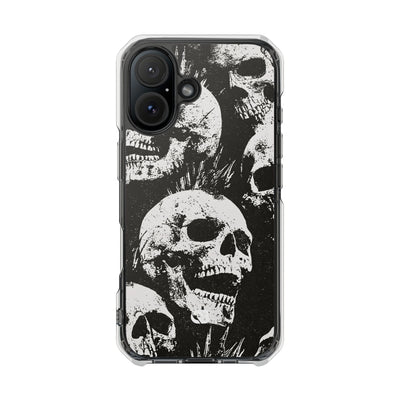 Punk Skull Riot · Clear Impact Magnetic Phone Case for iPhone · Black
