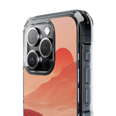 Red Impact MagSafe Phone Case for iPhone - Crimson Ridge Lines
