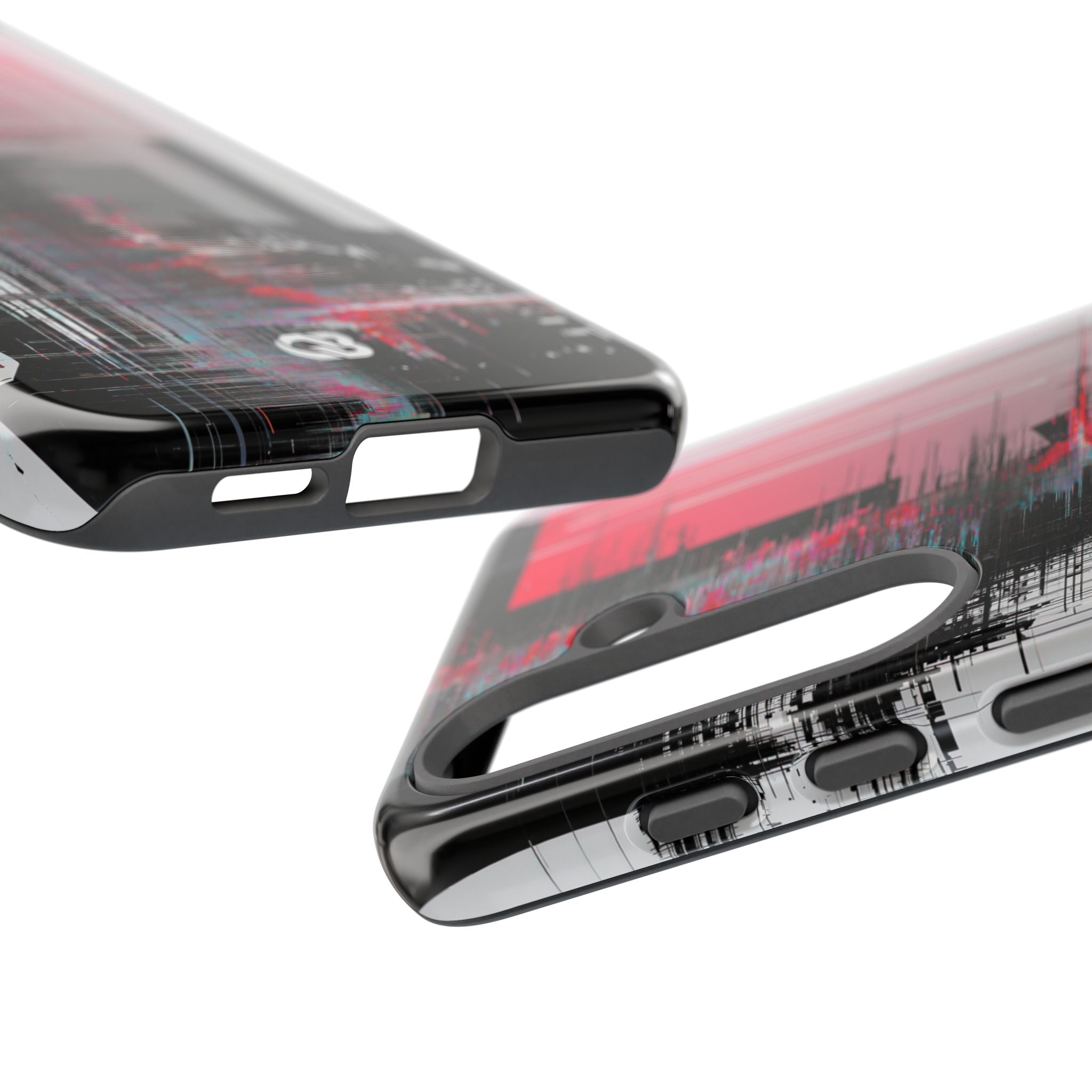 Black Tough Phone Case for Samsung - Crimson Data Leak