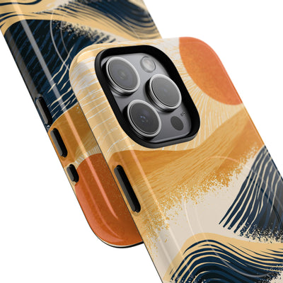 Blue Tough 2.0 Magsafe Phone Case for iPhone - Kyoto Cresting Tide