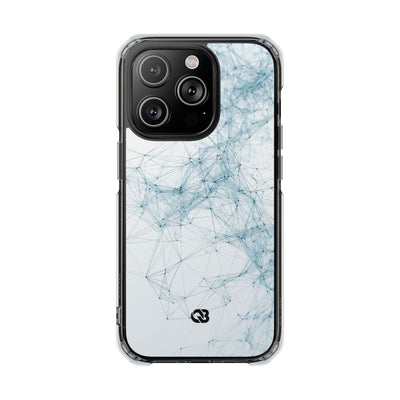 Blue Impact MagSafe Phone Case for iPhone - Glacial Neural Web