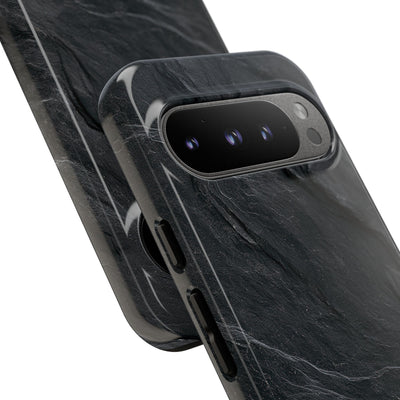 Dark Slate Strata · Tough Phone Case for Pixel ·  Black