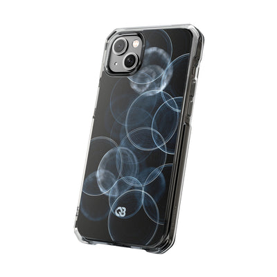 Blue Impact MagSafe Phone Case for iPhone - Cyan Pulse Ripple