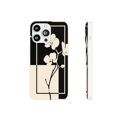 Geometric Orchid Bloom · Lite Phone Case for iPhone ·  Black