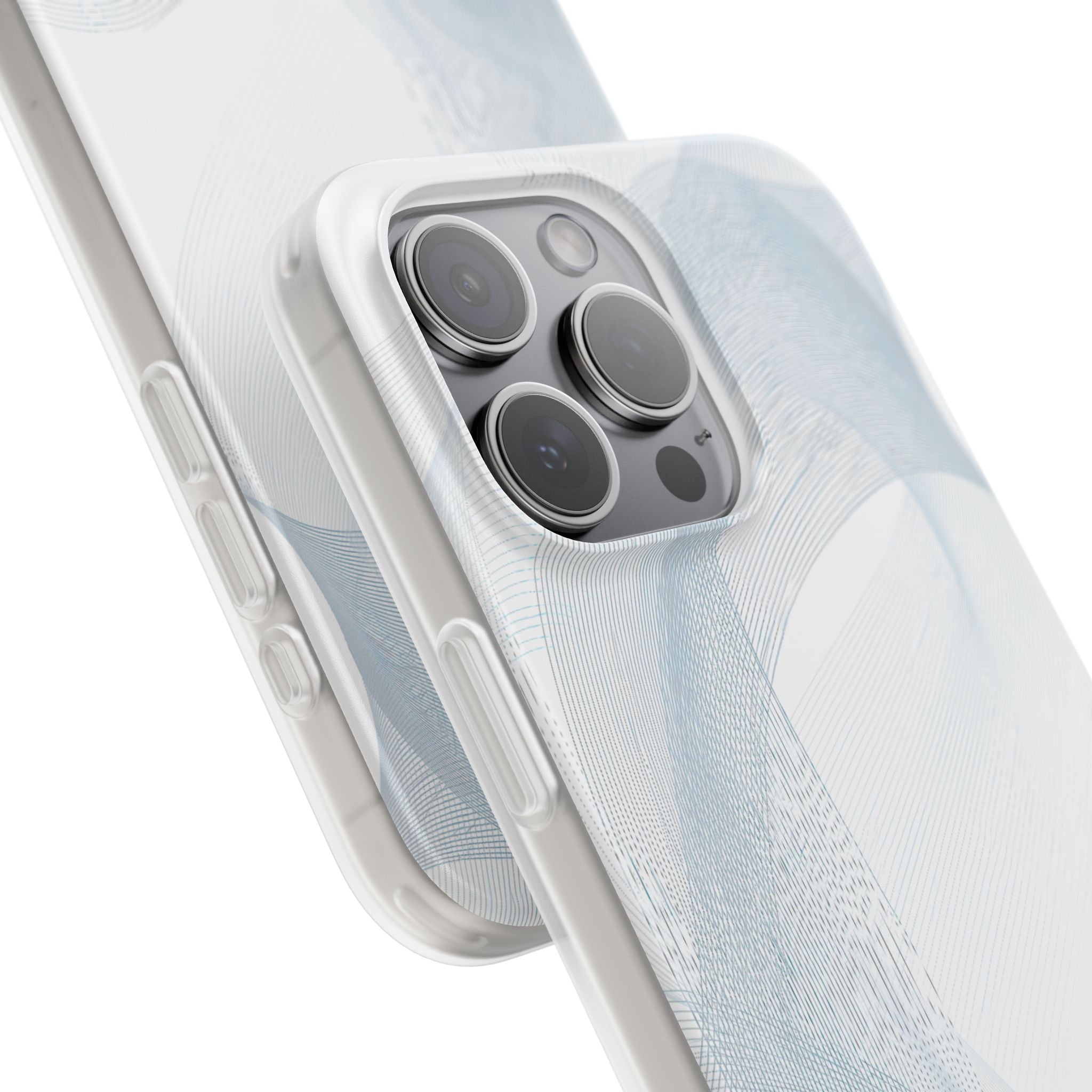 White Lite Phone Case for iPhone - Arctic Line Current