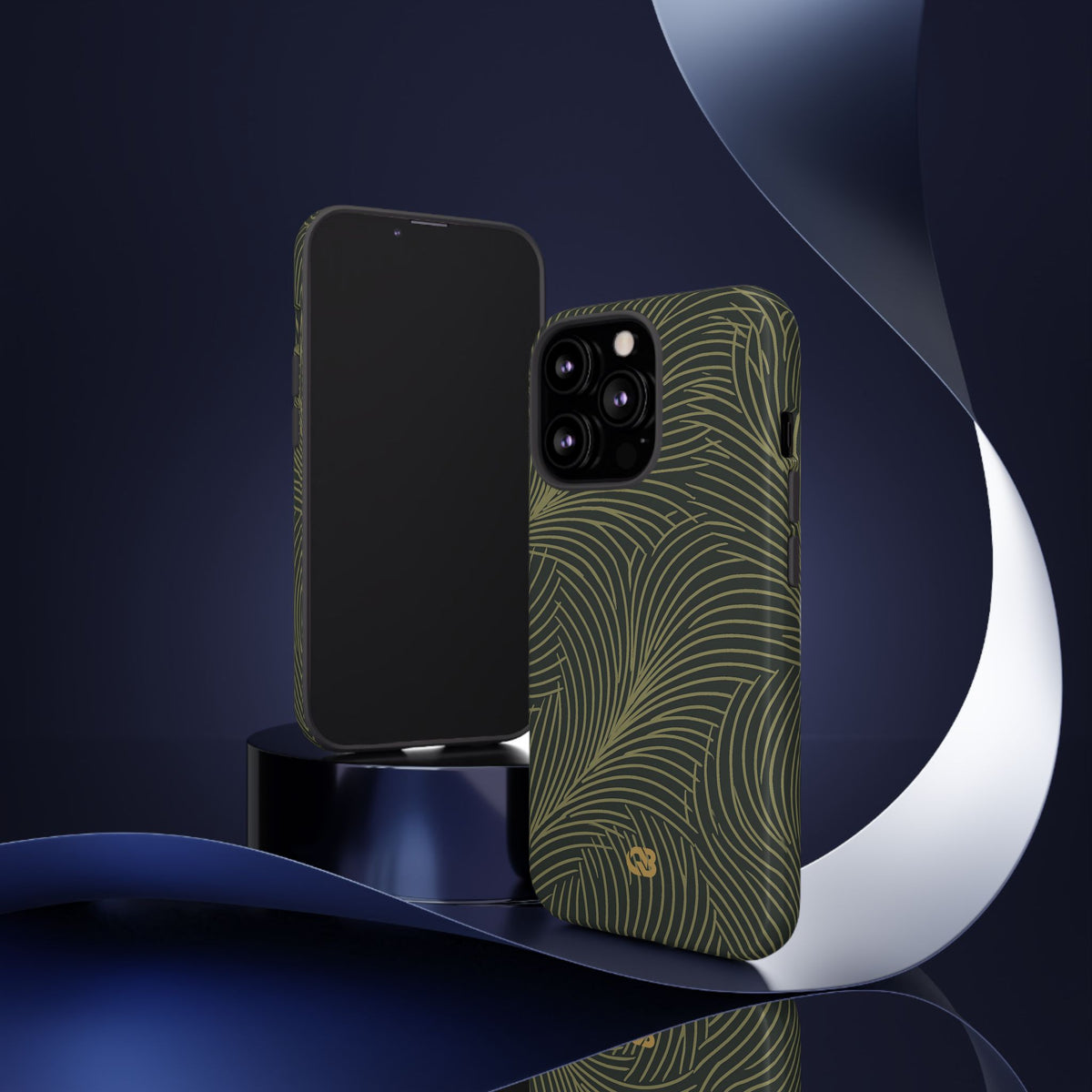 Midnight Palm Frond · Tough Phone Case for iPhone · Green