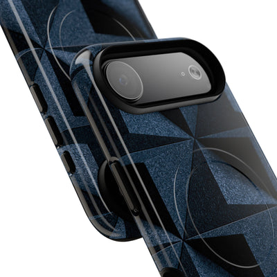 Blue Tough 2.0 Magsafe Phone Case for iPhone - Indigo Basalt Facets
