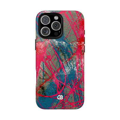 Neon Static Drip · Tough 2.0 Magnetic Phone Case for iPhone · Pink