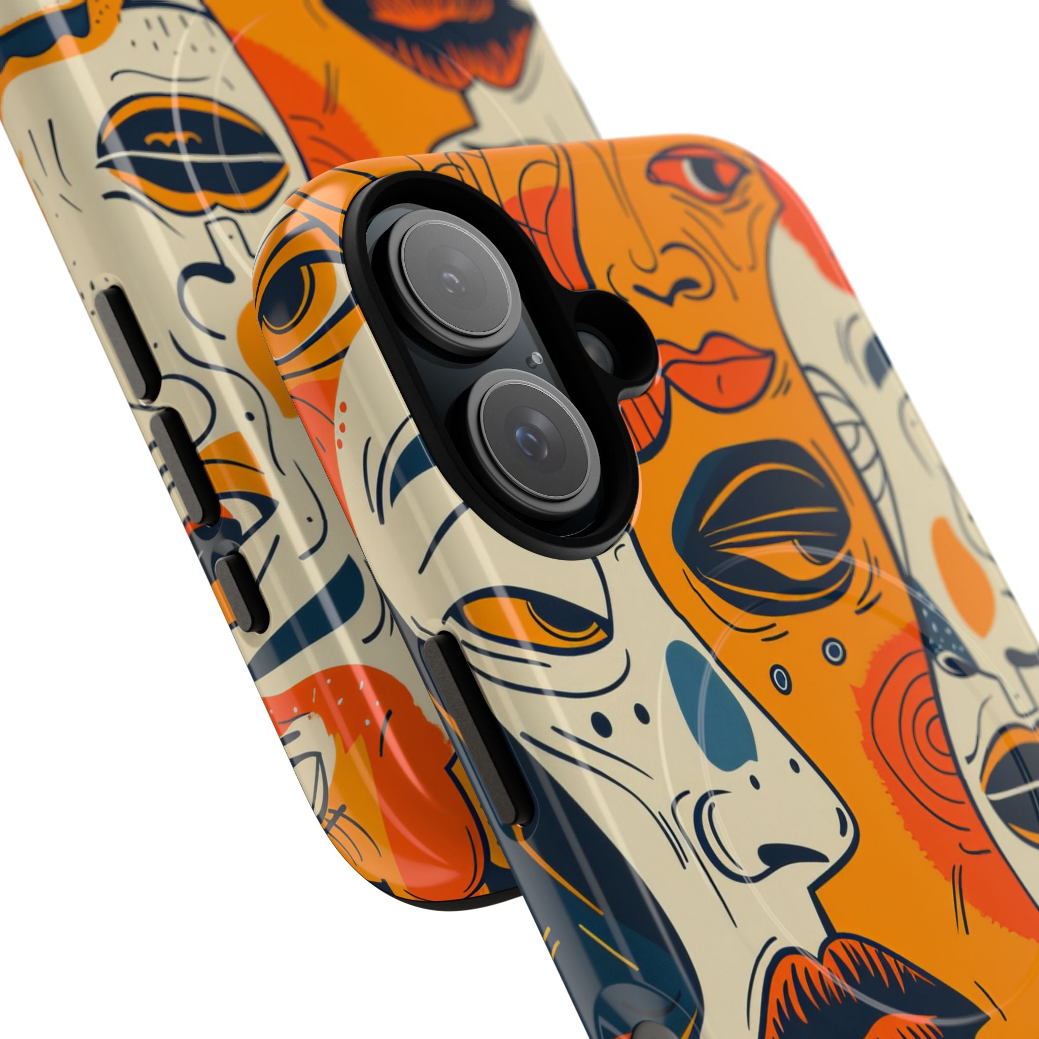 Tangled Faces Sunset iPhone 16 Case - Tough+