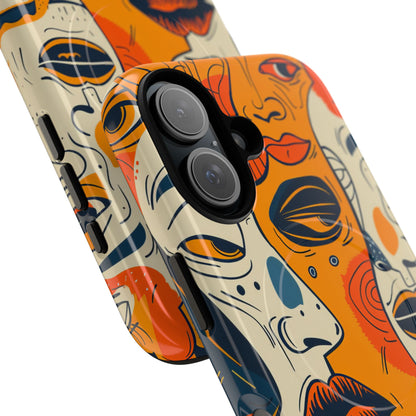 Tangled Faces Sunset iPhone 16 Case - Tough+