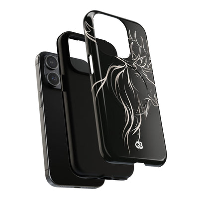 Nordic Moose Contour · Tough 2.0 Magnetic Phone Case for iPhone · Black