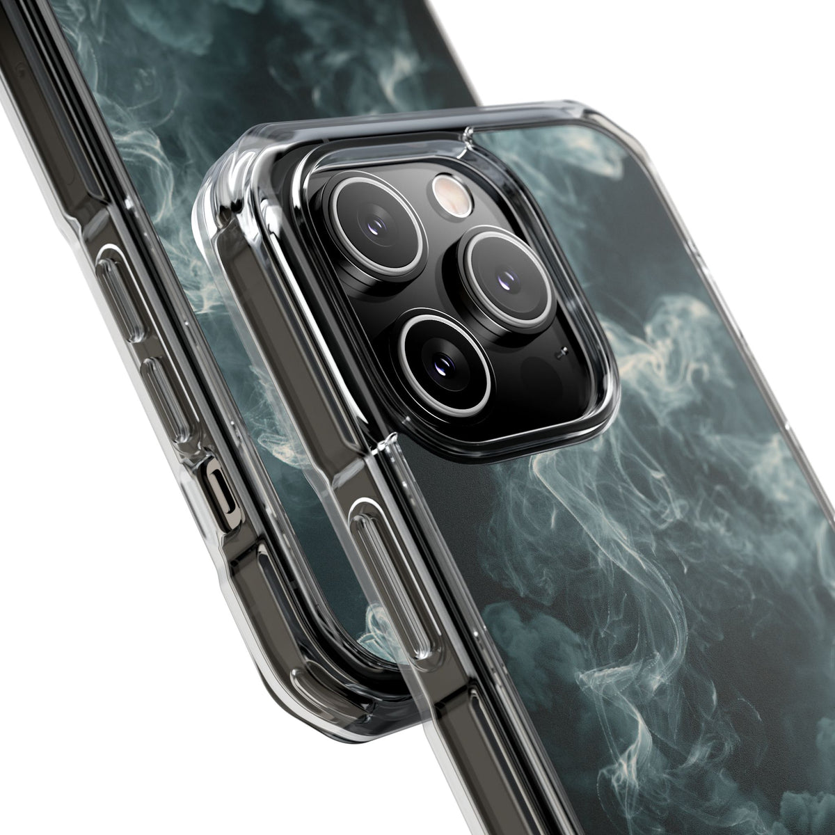 Luminescent Vapor Drift · Clear Impact Magnetic Phone Case for iPhone · Teal