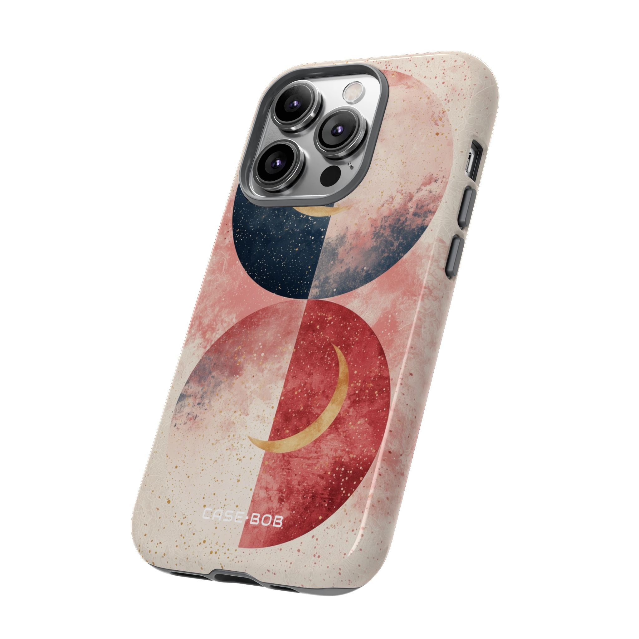 Golden Crescent Circles iPhone 14 Pro Case - Tough